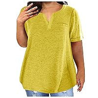Overstock Deals Outlet Deal Outlet Deals Plus Size Tops for Women Sexy V-Neck Blouse Loose Fit Oversized T-Shirt Short Sleeve Summer Tunic Plain Tee Shirts Loose Fitting Tops for Women