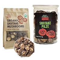 VIGOROUS MOUNTAINS USDA Organic Dried Shiitake Mushrooms for Cooking