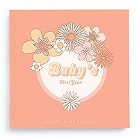 Lucy Darling Flower Child Baby Memory Book - First Year Journal Album To Capture Precious Moments - Milestone Keepsake For Girl - Made In USA
