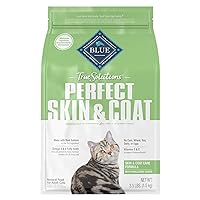 Blue Buffalo True Solutions Perfect Skin & Coat Natural Adult Dry Cat Food, Salmon 3.5-lb