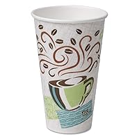 Georgia-Pacific Dixie PerfecTouch 5356CD Coffee Dreams Insulated Paper Hot Cup, 16oz Capacity (Case of 20 Sleeves, 50 per Sleeve)
