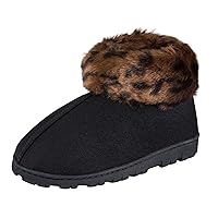 Jessica Simpson Women's and Girls Microsuede Super Soft Bootie Slippers with Indoor Outdoor Sole- Mommy & Me Set Options