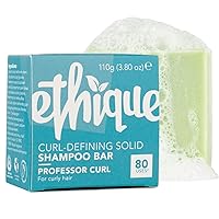 Ethique Curl Defining Solid Sulfate Free Shampoo Bar for Curly Hair - Professor Curl - Vegan, Eco-Friendly, Plastic-Free, Cruelty-Free, 3.88 oz (Pack of 1)