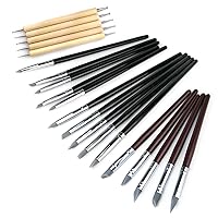 20Pcs Silicone Clay Sculpting Tool Clay Shaping Modeling Wipe Out Tools, Modeling Dotting Tool Pottery Clay Sculpture Carving Tools