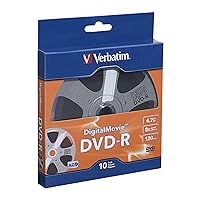 Verbatim® Digital Movie® DVD-R Bulk Box, Pack of 10