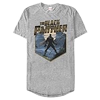 Marvel Men's Official Panther Hex Urban Long Tee
