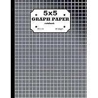 5x5 graph paper notebook: Quad ruled 5 squares per Inch 110 pages 8.5