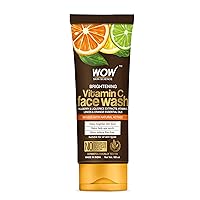 WOW Skin Science Vitamin C Face Wash - Deep Cleanser For Dry, Oily, Sensitive Skin & Acne Pore Minimizer, Exfoliating Daily Facial Wash - Sulfate, Paraben Free 100ml by Glowrity