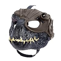 Mattel Jurassic World Track 'n Roar Dinosaur Mask with Tracking Gear, Light & Sound, Indoraptor Role-Play & Costume