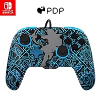 PDP REMATCH Enhanced Wired Power Nintendo Switch Pro Controller, Officially Licensed Switch Lite/OLED Compatible Gamepad, Customizable Programmable Buttons, Zelda BOTW Sheikah Shoot Glow in the Dark