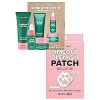 I DEW CARE Hydrocolloid Acne Pimple Patch - Timeout Blemish Happy Paws | 36 Count + Skin Care Set - Kitten My Balance On Bundle