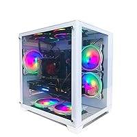 ABYS NEO Nvidia Tempered Glass Gaming PC (Intel i5-8500 Up to 4.1 GHz, 16GB, 180GB M.2 SSD, 3TB HDD, GTX 1070 8GB, RGB, WIFI, Windows 10, English/Spanish/French) Graphic Design, Video Editing Computer