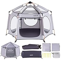 Asweets 4 in 1 Pop Up Playpen Indoor and Outdoor Portable, Lightweight Baby Playpen with Travel Bag,Baby Beach Tent and Play Toddler Play Yard Canopy