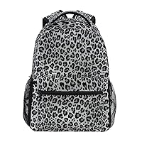 ALAZA Snow Leopard Print Cheetah Gray Large Backpack Personalized Laptop iPad Tablet Travel School Bag with Multiple Pockets