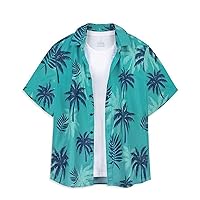 Mens Hawaiian Shirts Summer Casual Button Down Shirt Men Short Sleeve Tropical Holiday Beach Shirts Vacation M-3XL