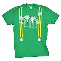 Mens Suspenders Beer Mugs Im Irish Saint Patricks Day St Patty Drinking T Shirt