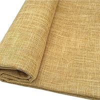 Faux Linen Upholstery Fabric, for Chairs Couch Settee Cover Material (Gold, 1 Yard (57x 36 inch))