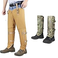 QOGIR Snake Guard Chaps for Hunting, Snake Gear with Full Protection for Ankle to Lower and Thigh Legs from Snake Bites & Briar Thorns & Brush