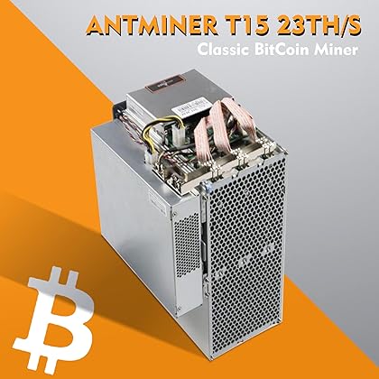 Antminer T15 23TH/S Bitcoin Miner BTC Mining Machine with Power Supply - Used