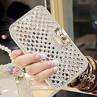 Victor Apple iPhone 11 Pro Flip Leather Case with Wallet Card Holder Stand with Bling Diamond Cute Cover for Women (G)