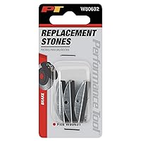 Performance Tool W80632 3-Piece Replacement Stone Set - Compatible with W80631 Cylinder Hone, Sizes: 27/32 to 2-Inch