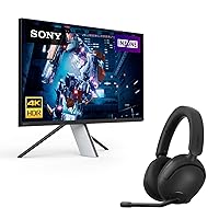 Sony 27” M9 4K HDR 144Hz Gaming Monitor with Full Array Local Dimming and NVIDIA G-SYNC (2022) H5 Wireless Headset, 360 Spatial Sound, 2.4Ghz Wireless and 3.5mm Audio Jack, WH-G500 Black
