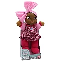 Baby's First Doll Kisses, Animal Print Top African-American, Machine Washable Doll, Lifelike Features, for Ages 1+