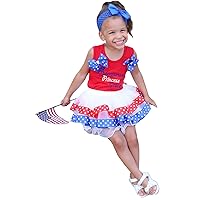 Petitebella Kindergarten Princess Grace Red Shirt Stars Petal Skirt Set Nb-8y