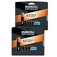 Duracell Optimum AA + AAA Batteries Combo Pack with Power Boost Ingredients, 12 Count Double A & Triple A Battery with Long-Lasting Power - 20 Count Total