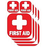 12pc First Aid Kit Sign Sticker [4pc of 4