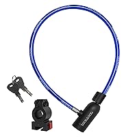 Bike Cable Lock Set with Key Lock, Mounting Bracket, Portable and Compact Anti-Theft Security for Bikes, Scooters and More 2ft