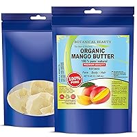 100% Pure ORGANIC MANGO BUTTER RAW VIRGIN REFINED Natural Skin Moisturizer for Lotions, Cream, Hair Products, 8.46 oz - 240 gram
