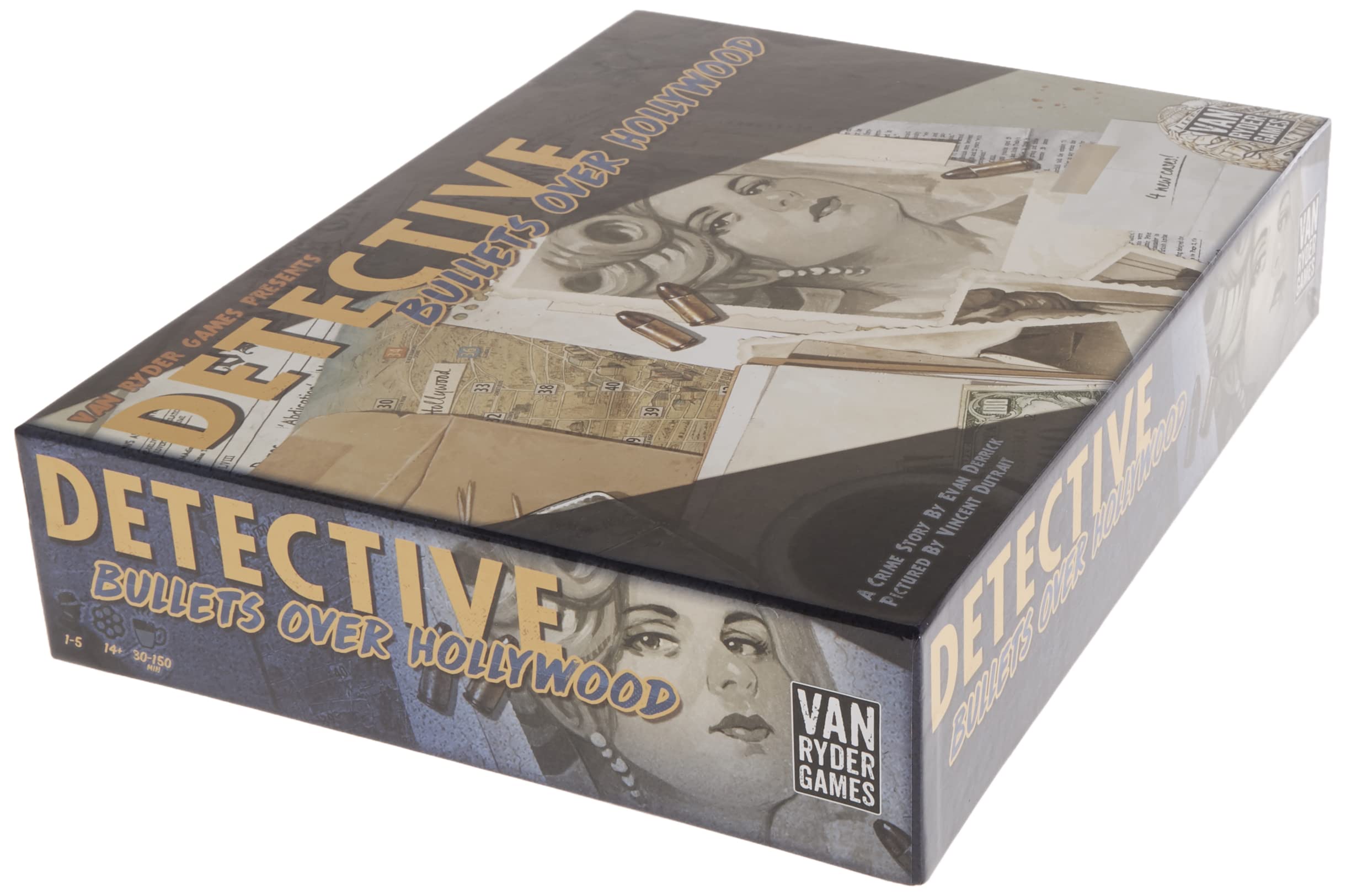 Van Ryder Games Detective: Bullets Over Hollywood – A Board Game Expansion 1-5 Players – Board Games for Family 45-120 Mins of Gameplay – Teens & Adults Ages 14+ (VANVRG107)