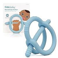 Get-A-Grip BabyTeether for Teething Relief | 100% Food-Grade Silicone Teething Toys for Baby 0-6, 12, 18 Months Infant, BPA-Free, PVC-Free | Blue
