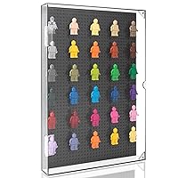 Acrylic Wall Mount Minifigure Display Case Showcase and Protect Your Building Block Mini Figures Collection (Without Mini Figures)