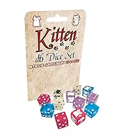 Kitten d6 Dice Set | 12 Pcs | 16mm Six-Sided | Pearlized Dice | Tabletop Roleplaying Games | RPG | from Steve Jackson Games