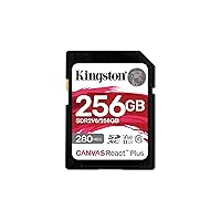 Kingston 256GB Canvas React Plus SD Card | Up to 280MB/s | High Performance Photography | Class 10 UHS-II U3 V60 | SDR2V6/256GB