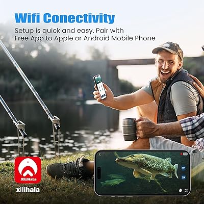 Mua Fishing Camera Wireless,Wireless Underwater Fishing Camera, AdaLov Full  HD 1080p Portable Depth Ice Fish Finder with DVR, Pair with Mobile Device  Wi-Fi Bluetooth Smart Fishfinder for iOS and Android trên
