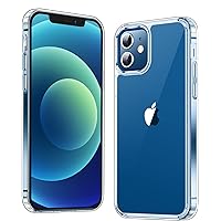 Temdan for iPhone 12 Case & iPhone 12 Pro Case, [Not Yellowing] [Ultra Slim] Lightweight Thin Shockproof Phone Case for iPhone 12 Case & iPhone 12 Pro Case-Clear