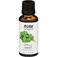 NOW Basil Oil 100% Pure - 1 fl oz (Pack of 2)