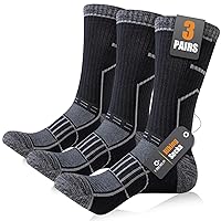 Circorld Mens Sports Socks, Cushioned Anti Blister Wicking Breathable Hiking Socks, Crew Performance Athletic Socks for Work Running Walking Cycling Trekking Trainer Outdoor 3 Pairs