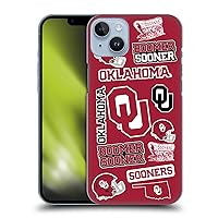 Head Case Designs Officially Licensed University of Oklahoma OU Collage Hard Back Case Compatible with Apple iPhone 14 Plus