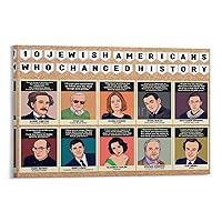 Jewish American Heritage Month Quotes, Canvas Painting Posters And Prints Wall Art Pictures for Living Room Bedroom Decor 08x12inch(20x30cm) Frame-style