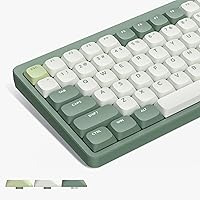 Womier Low Profile Keycaps, PBT Keycaps 144 Keys, keycaps 75 Percent Custom Keyboard Keycaps Full Set, Green Keycaps for 60% 65% 75% 80% 100% Mechanical Keyboard