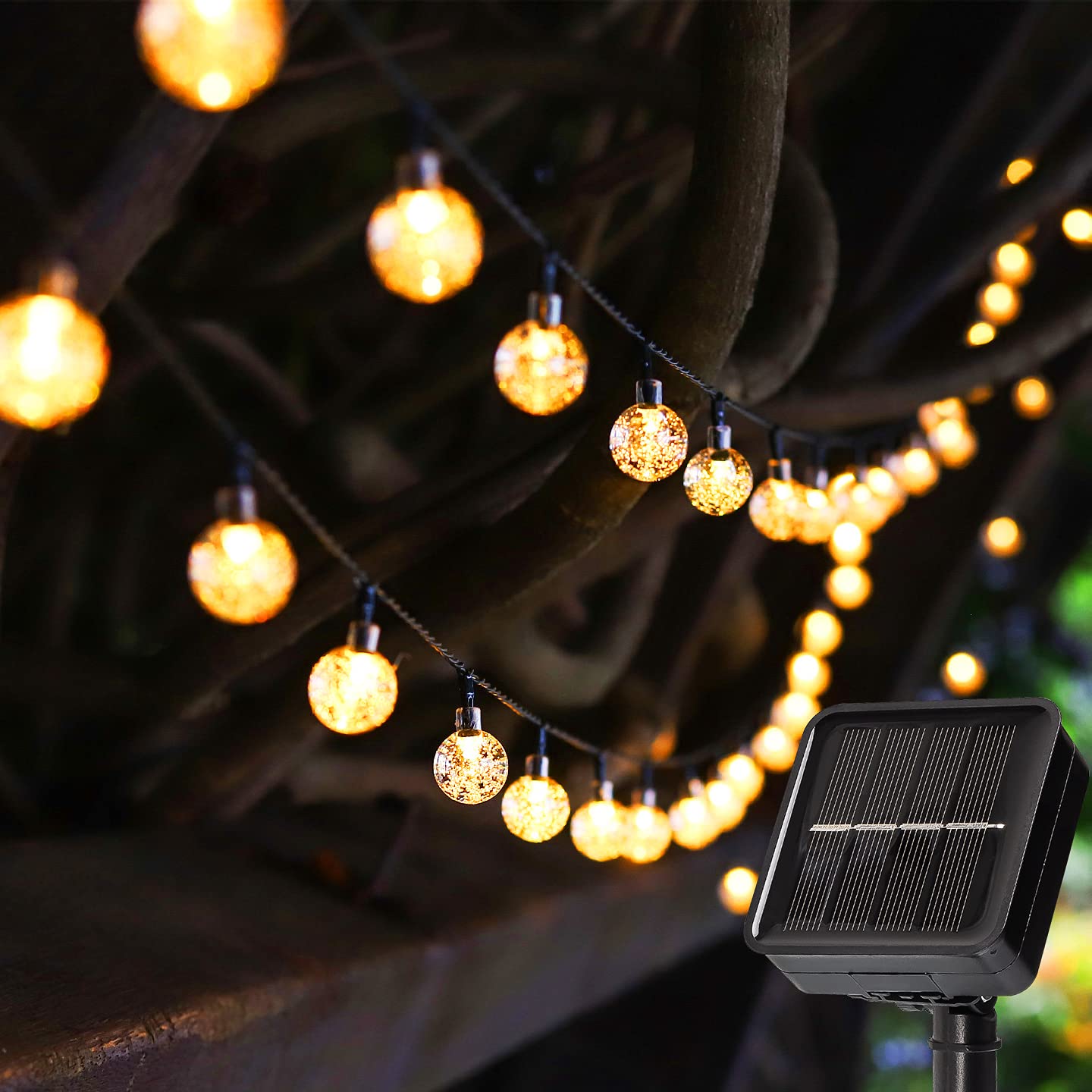 Mua Metaku Solar Lights Outdoor String Lights 23ft 50 LED Fairy ...