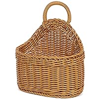 Hanging Baskets with Handle, Woven Wicker Wall Baskets, Small Hanging Wicker Baskets, Oval Hanging Wall Basket Type 1 Hanging Baskets