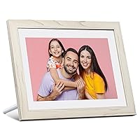 Digital Picture Frame WiFi 10 inch IPS Touch Screen Digital Photo Frame Display, 32GB Storage, Auto-Rotate, Share Photos via App, Email, Cloud, Classic 10 White, XKS0001-WT-US2