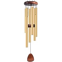 Large Aluminium Wind Chimes 37 Inches to Create a Zen Atmosphere Suitable for Outdoor, Garden, Patio Decoration. Classic Wind Chimes with Wind Catcher Suitable as A Gift for Unisex(Gold)