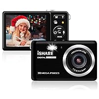 Digital Camera for Photography, 30MP Rechargeable Point and Shoot Digital Camera with 2.8