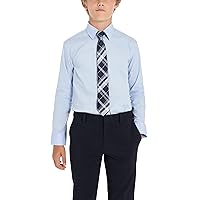 Kenneth Cole REACTION Boys' Dress Shirt with Clip-on Tie Set, Sizes 8-20